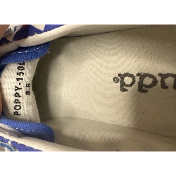 Mudd Blue Checkered Red Heart Sneakers Women's  Size 8.5 Poppy GUC - Picture 10 of 10